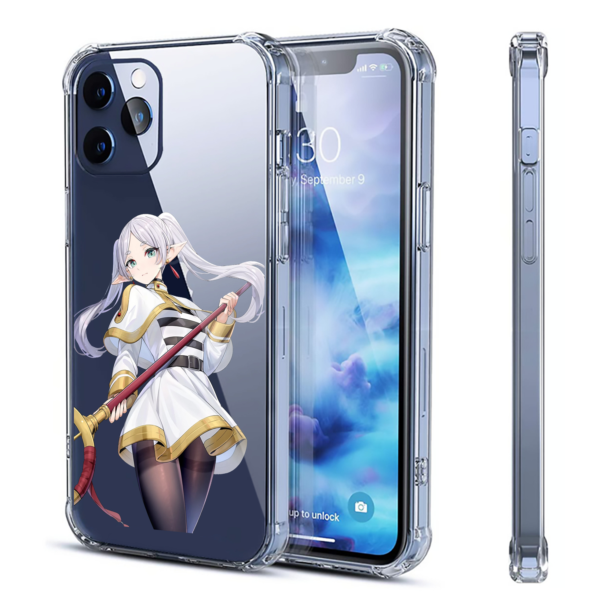 （画像用） 葬送のフリーレン Frieren 【iPhone 12シリーズ対応】透明スマホケース（クリアソフトケース）